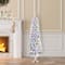 Glitzhome® 4.5ft Pre-Lit Flocked Artificial Christmas Tree, Warm White Lights